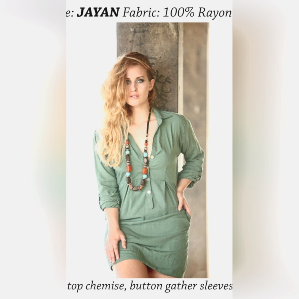 Khush Clothing Jayan Chemise Shirt Dress in Rayon, feather grey